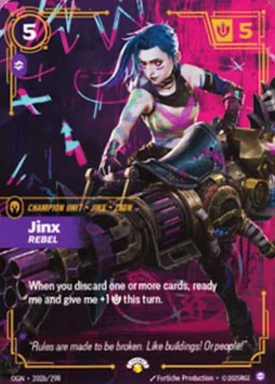 Jinx, Rebel, Riftbound card OGN-202b