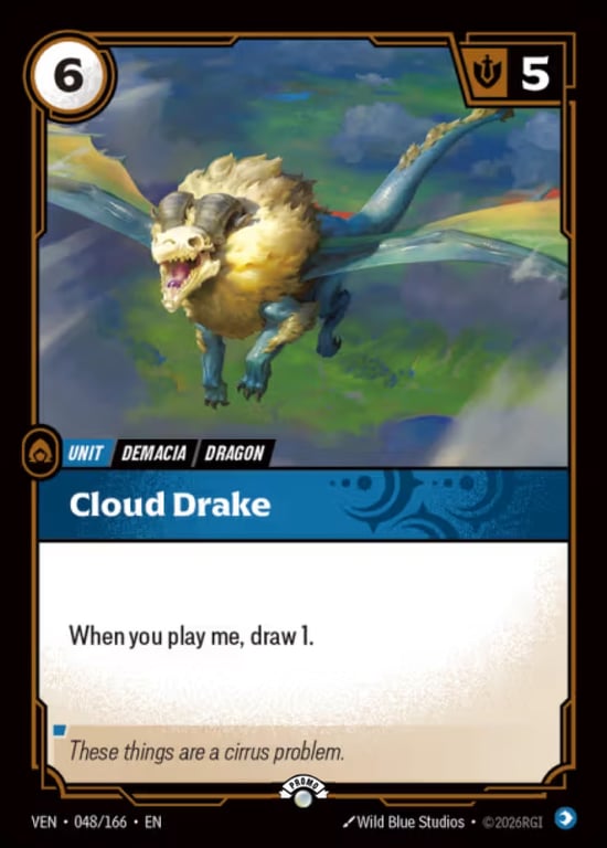Cloud Drake, Riftbound card VEN-048-P