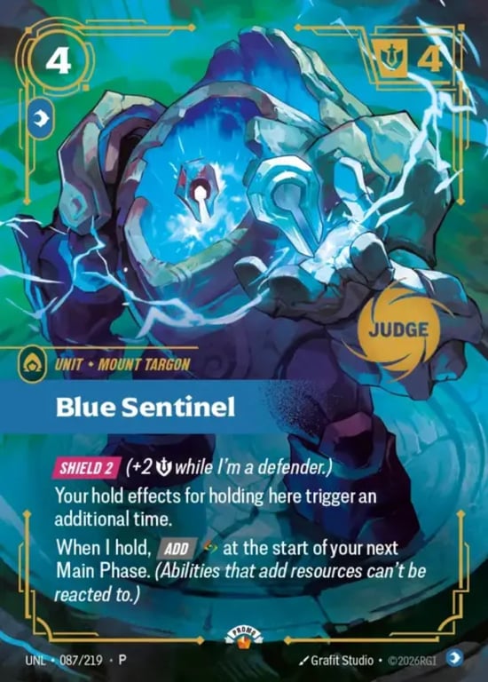 Blue Sentinel, Riftbound card UNL-087-P