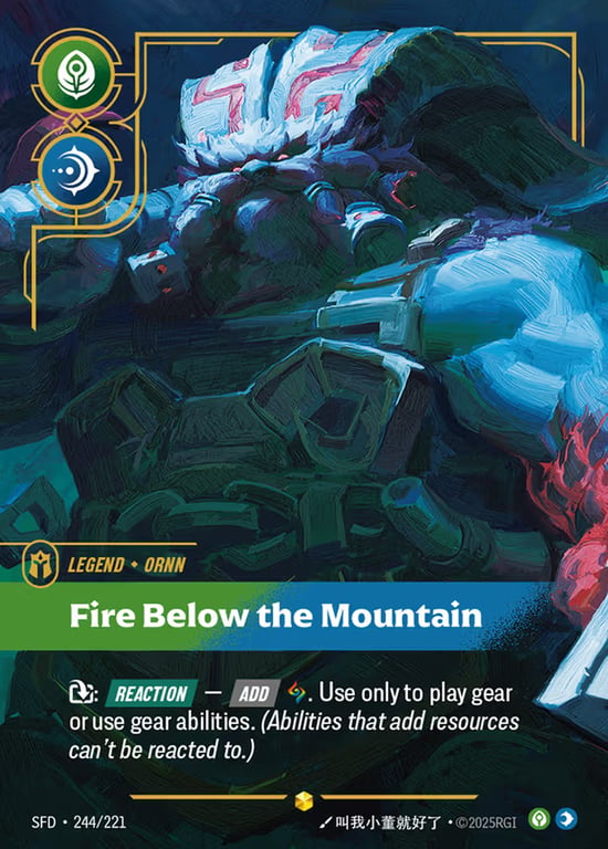 Ornn, Fire Below the Mountain, Riftbound card SFD-244