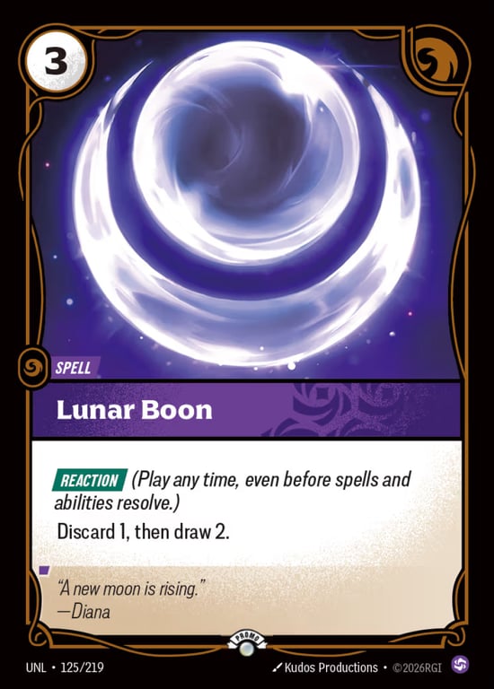 Lunar Boon, Riftbound card UNL-125-p