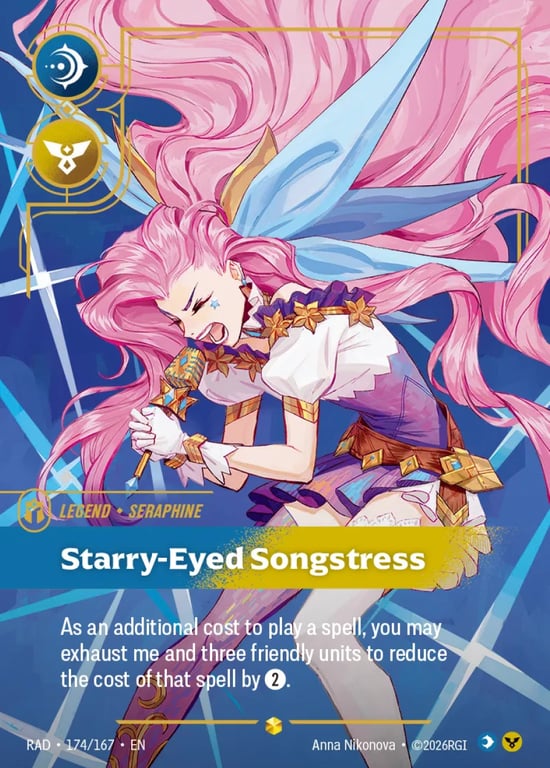 Seraphine, Starry-Eyed Songstress, Riftbound card RAD-174