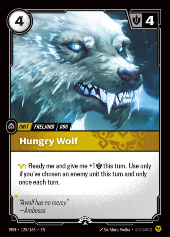 Hungry Wolf, Riftbound card VEN-125-P