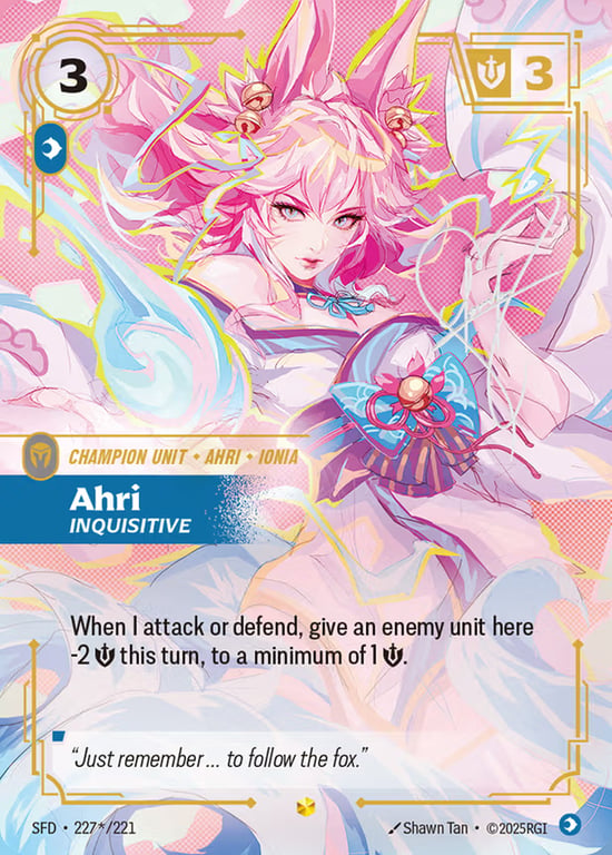 Ahri, Inquisitive, Riftbound card SFD-227*