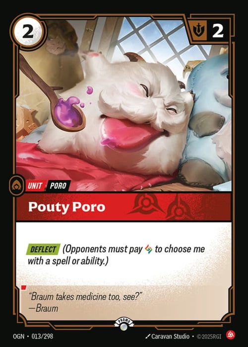 Pouty Poro, Riftbound card OGN-013p
