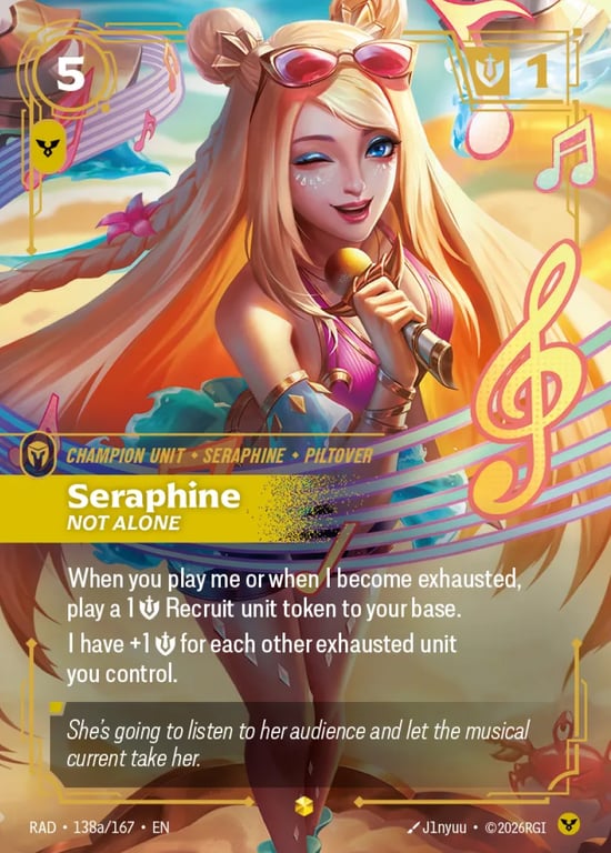 Seraphine, Not Alone, Riftbound card RAD-138a