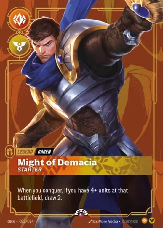 Garen, Might of Demacia, Riftbound card OGS-023-p