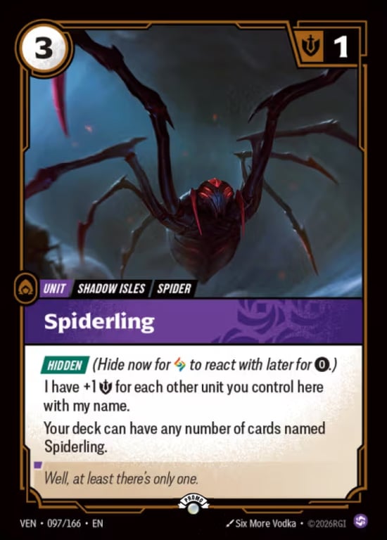 Spiderling, Riftbound card VEN-097-P