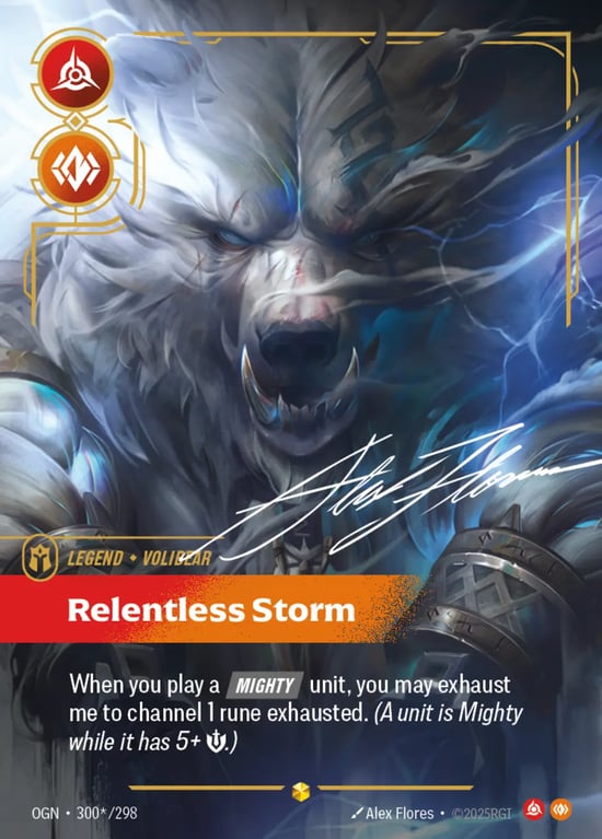 Volibear, Relentless Storm, Riftbound card OGN-300*