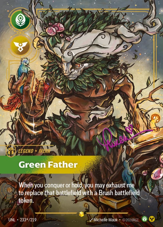 Ivern, Green Father, Riftbound card UNL-233*