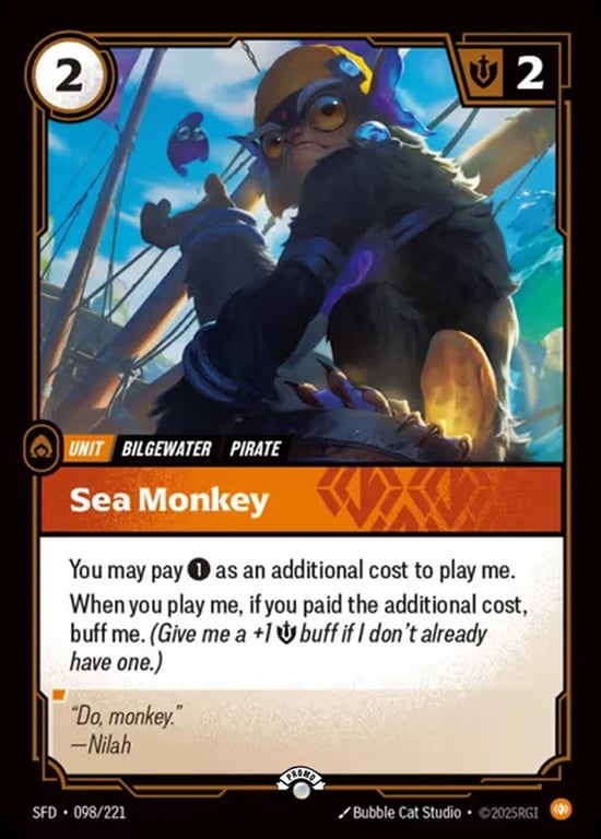 Sea Monkey, Riftbound card SFD-098-p