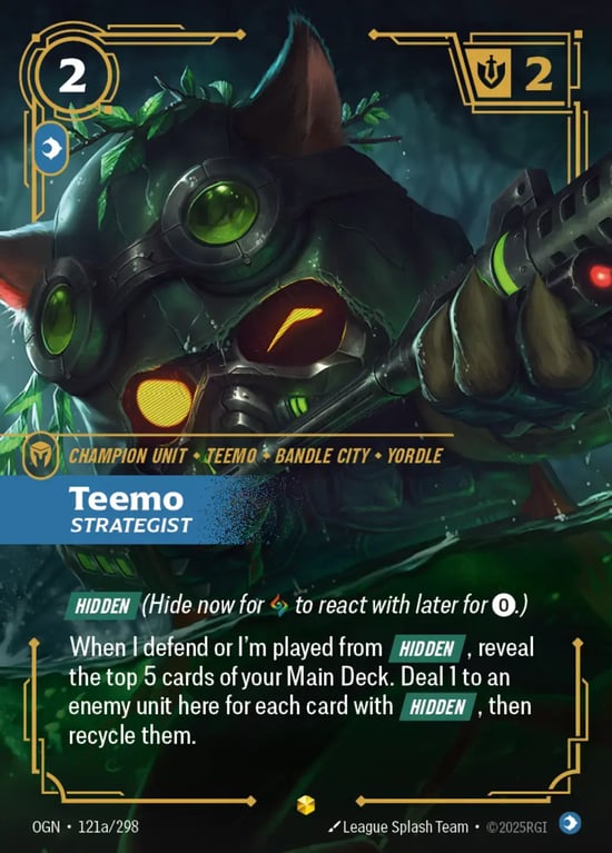 Teemo, Strategist, Riftbound card OGN-121a