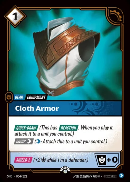 Cloth Armor, Riftbound card SFD-064-p