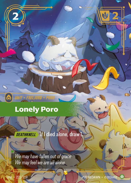 Lonely Poro, Riftbound card UNL-221