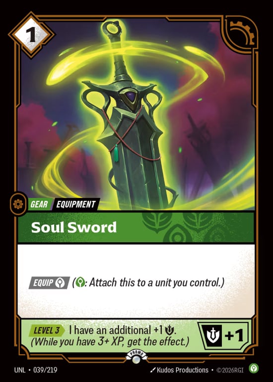 Soul Sword, Riftbound card UNL-039-p
