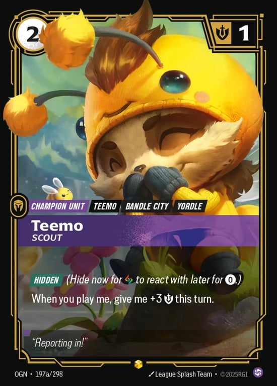 Teemo, Scout, Riftbound card OGN-197a