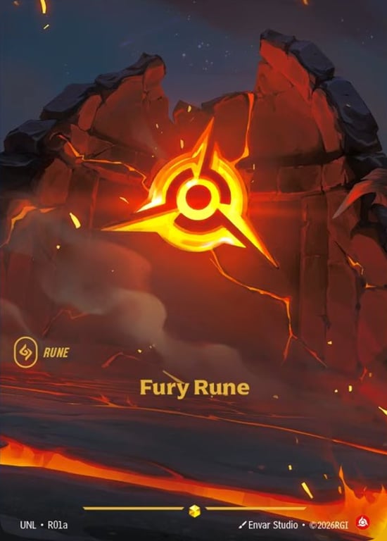 Fury Rune, Riftbound card UNL-R01a