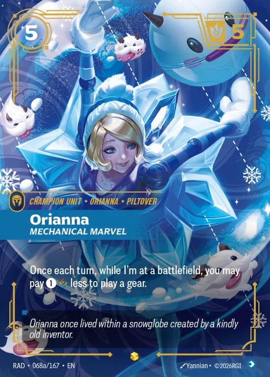 Orianna, Mechanical Marvel, Riftbound card RAD-068a