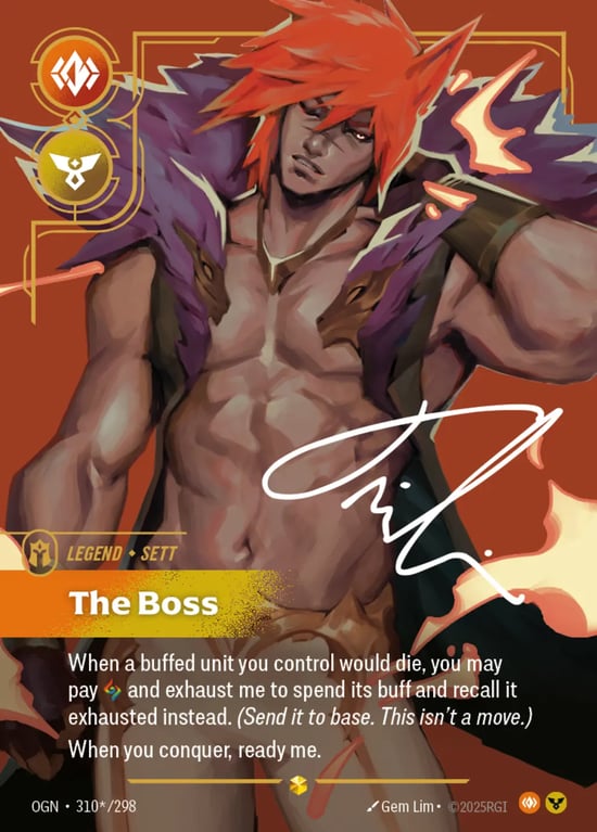 Sett, The Boss, Riftbound card OGN-310*