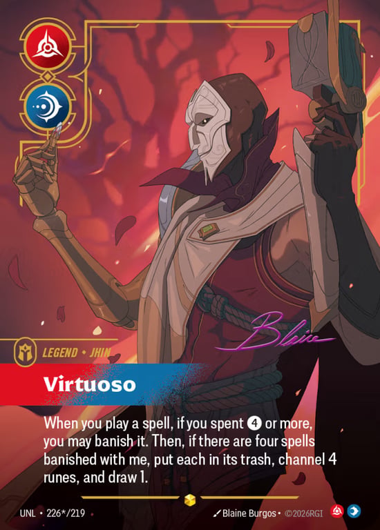 Jhin, Virtuoso, Riftbound card UNL-226*
