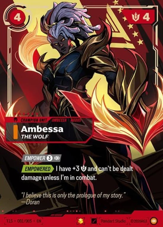 Ambessa, The Wolf, Riftbound card T1S-001