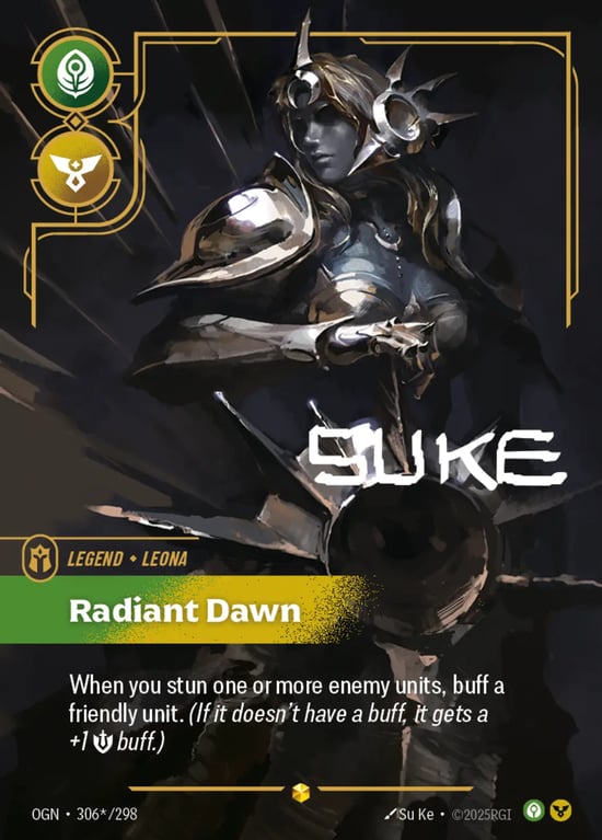 Leona, Radiant Dawn, Riftbound card OGN-306*