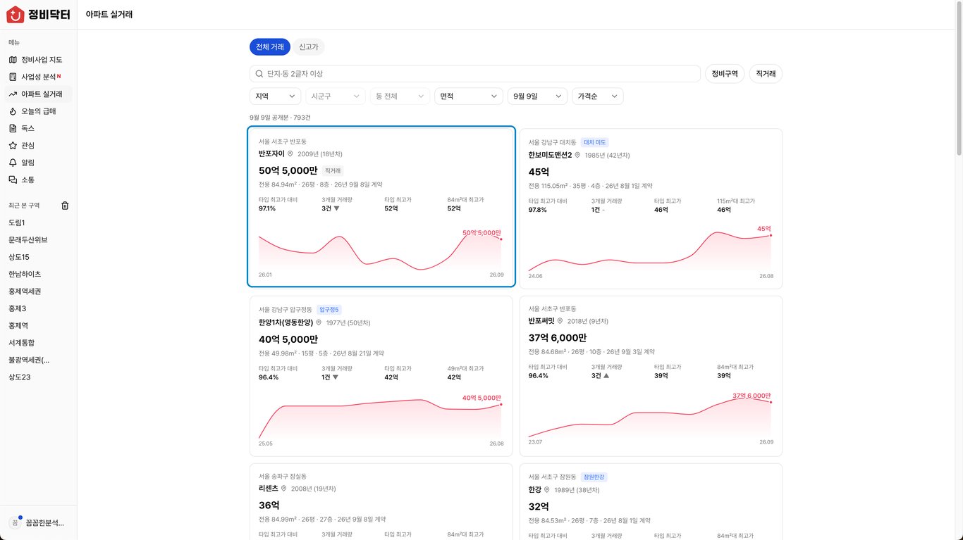 아파트 실거래