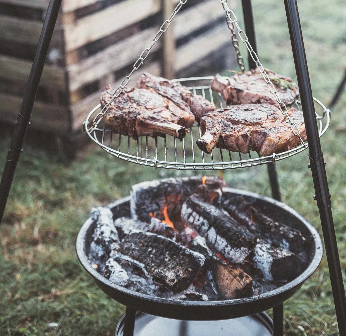 Meat on the barbecue