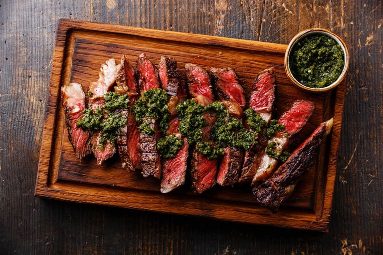 Steak with chermoula