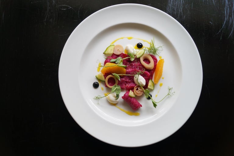 betroot-cured salmon