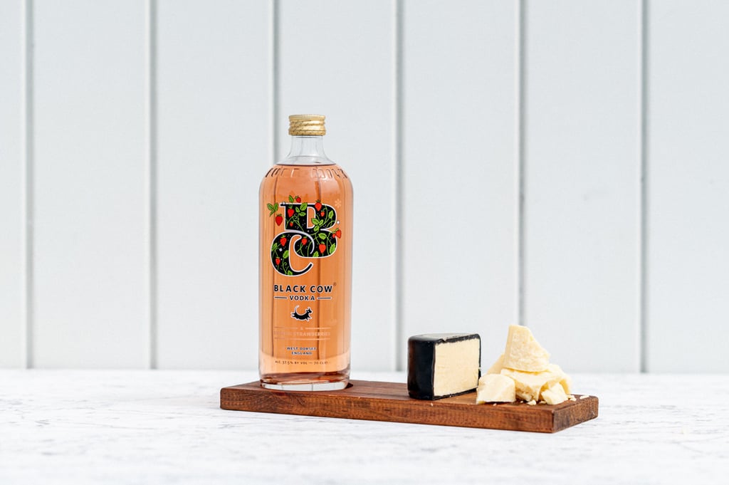 Black Cow Vodka and cheese