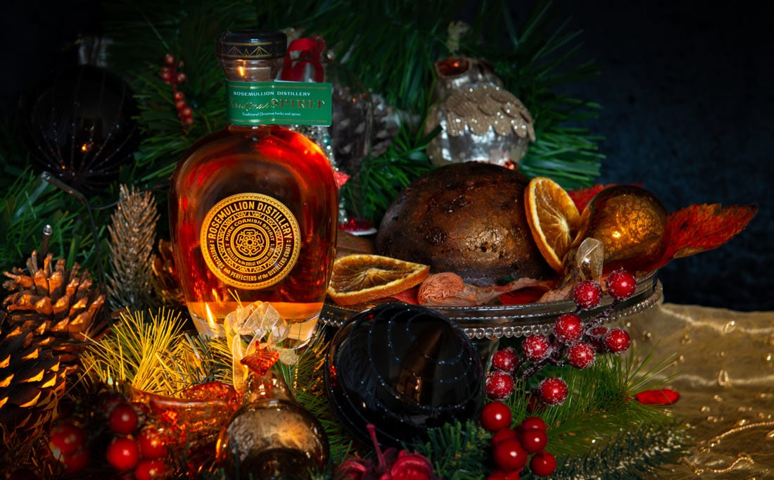Rosemullion Christmas Spirits and Christmas pudding