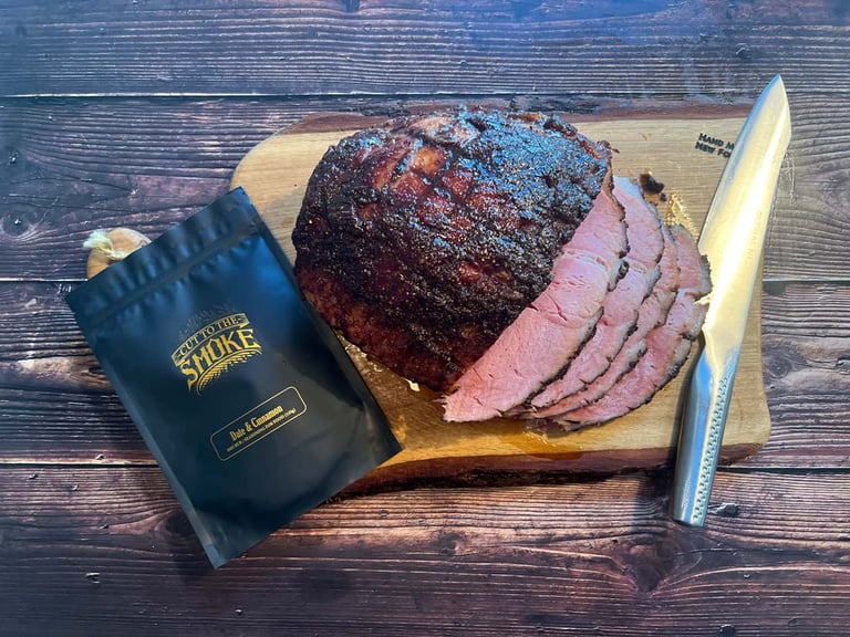 date and cinnamon spiced gammon