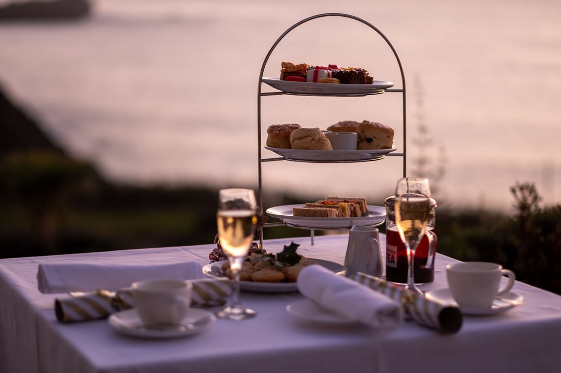 Polurrian on the Lizard, festive afternoon tea