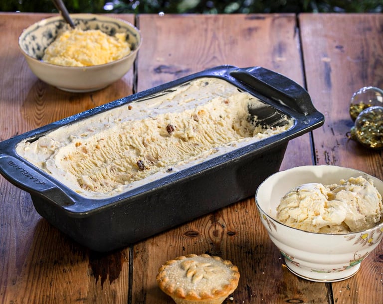 Cornish clotted cream and mince pie ice cream