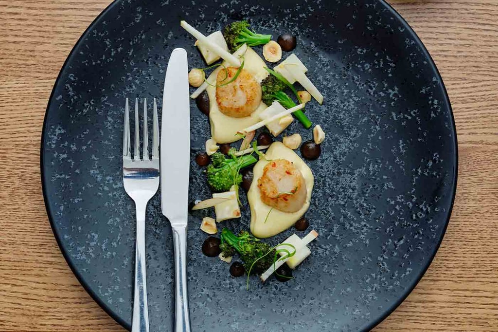 plate of scallops