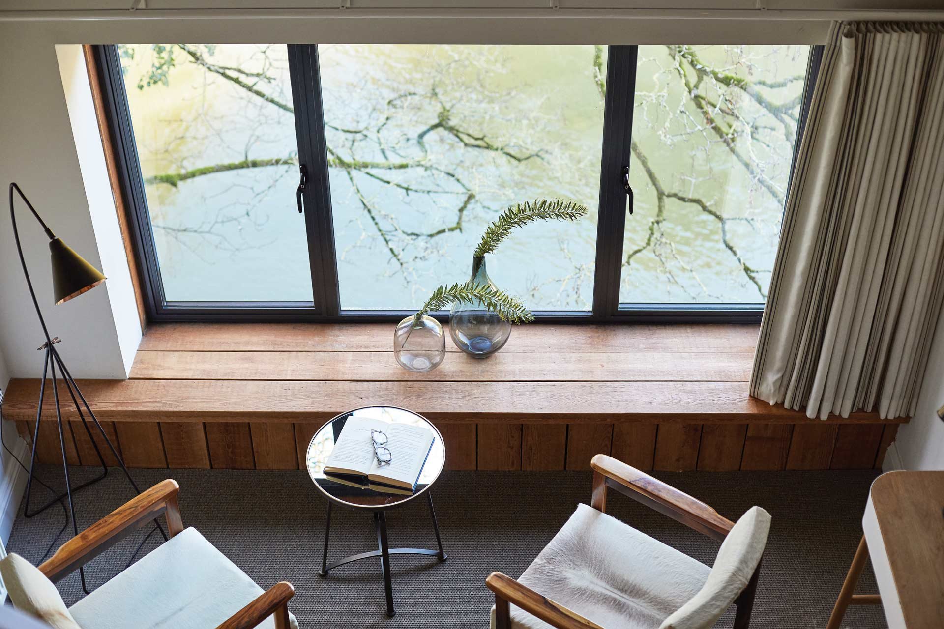 Water view in hotel room from the mezzanine