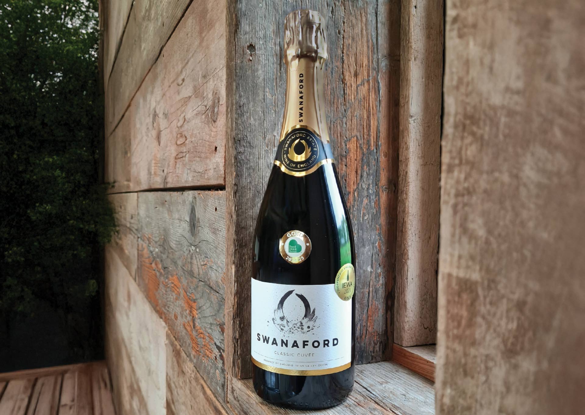 Bottle of English sparkling wine