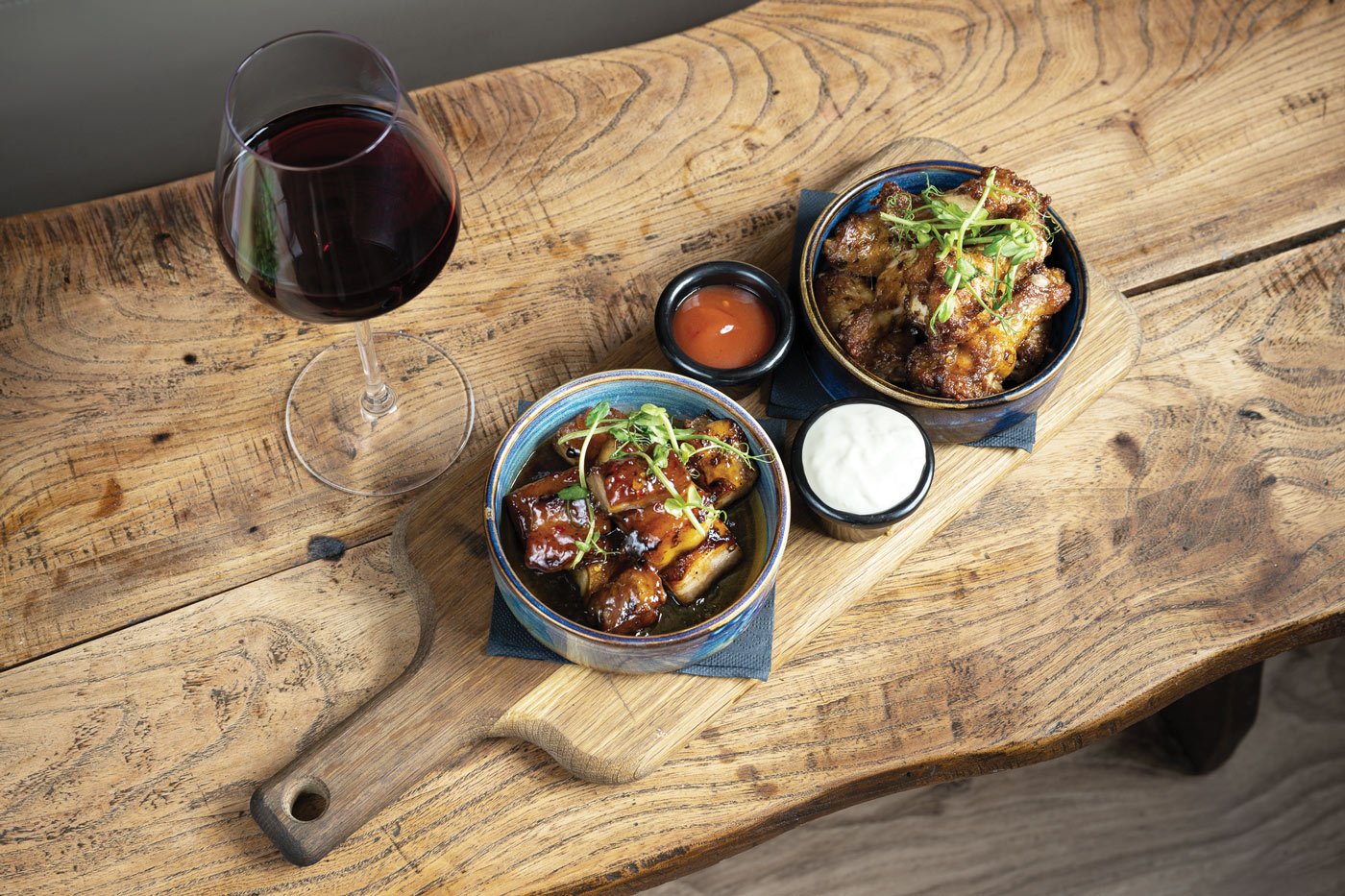 Pub snacks at The Blue Ball Inn