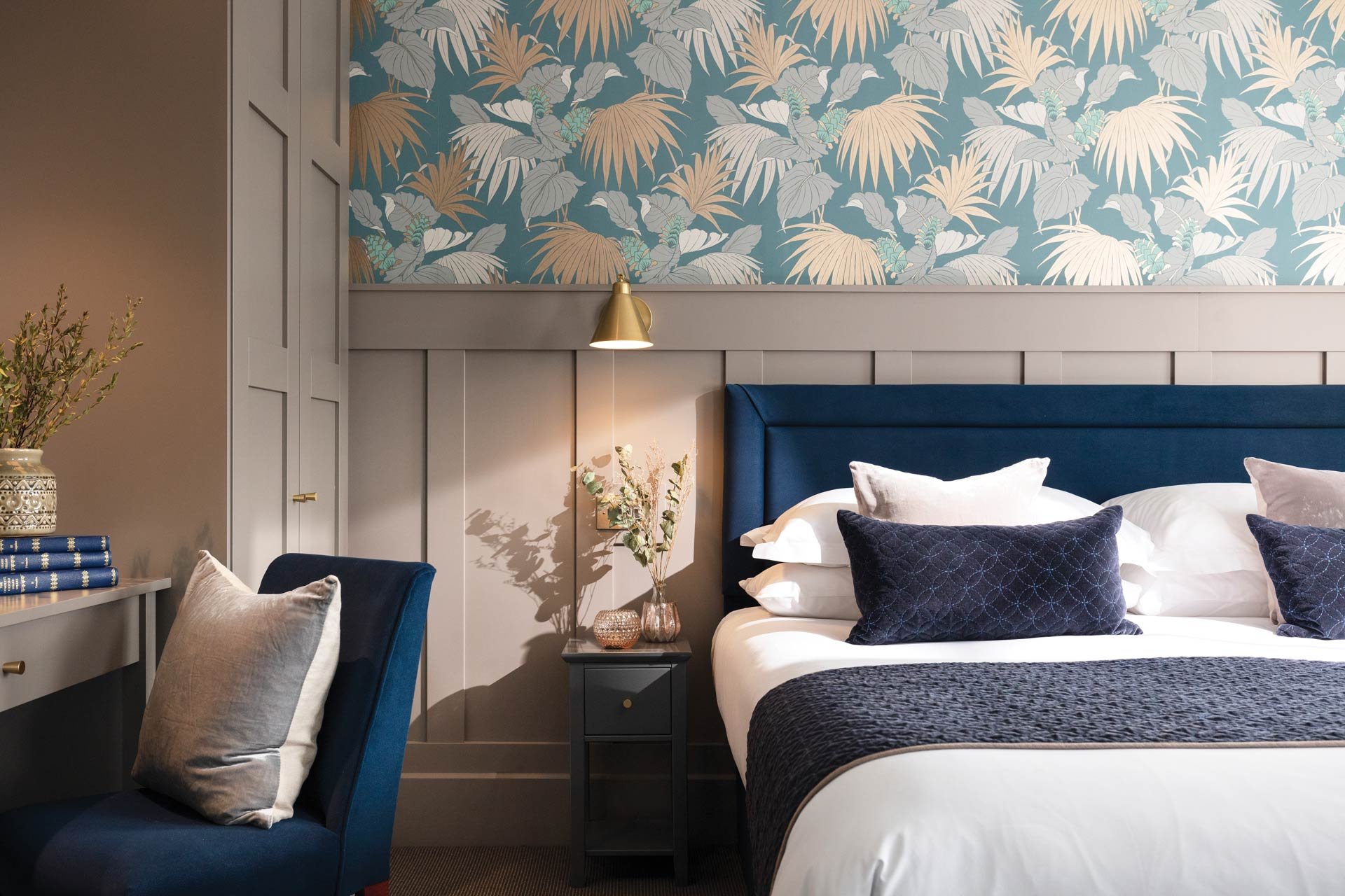 One of the cosy rooms at the Budock Vean Hotel & Spa