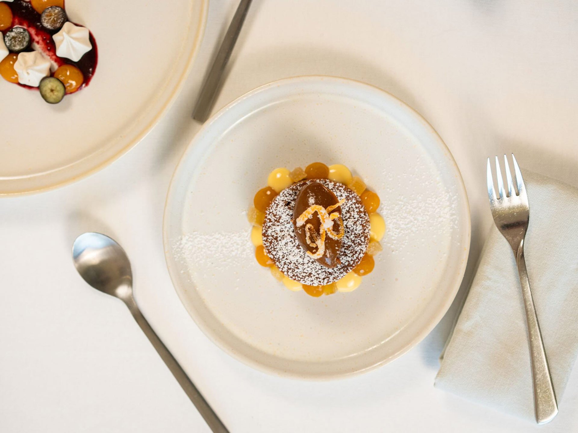 Ginger dessert at Edie's restaurant, festive set menu