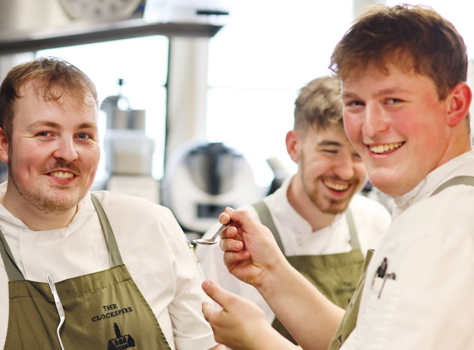 Luke and his young kitchen team
