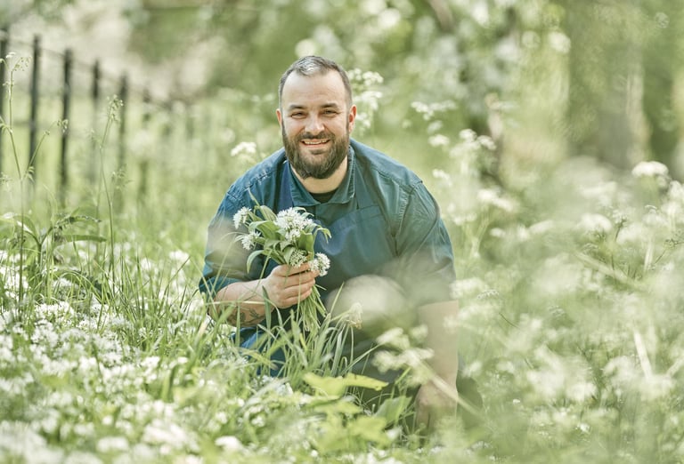 Iford Manor Kitchen fermented wild garlic