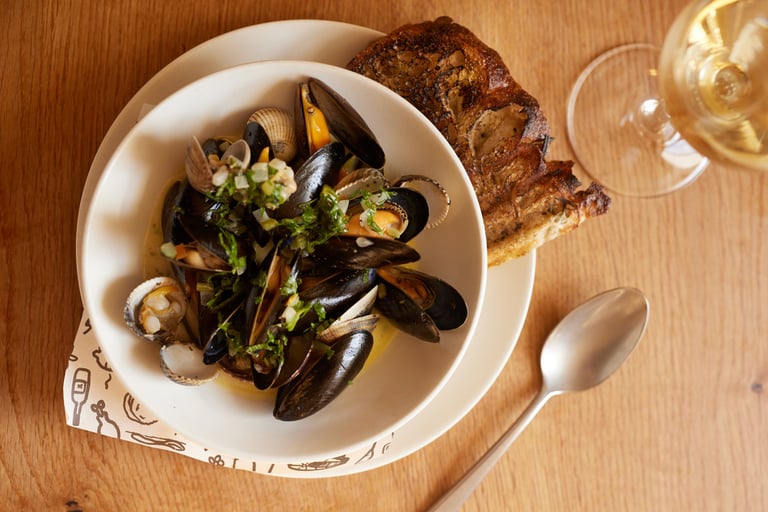 mussels in cider