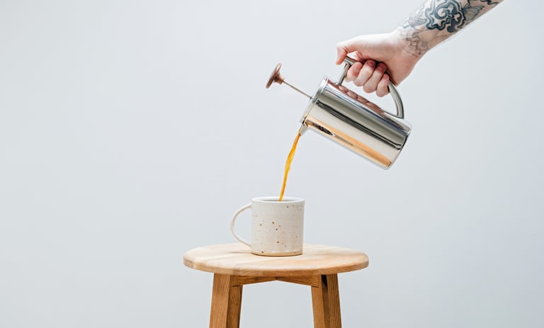 French press coffee brewing method