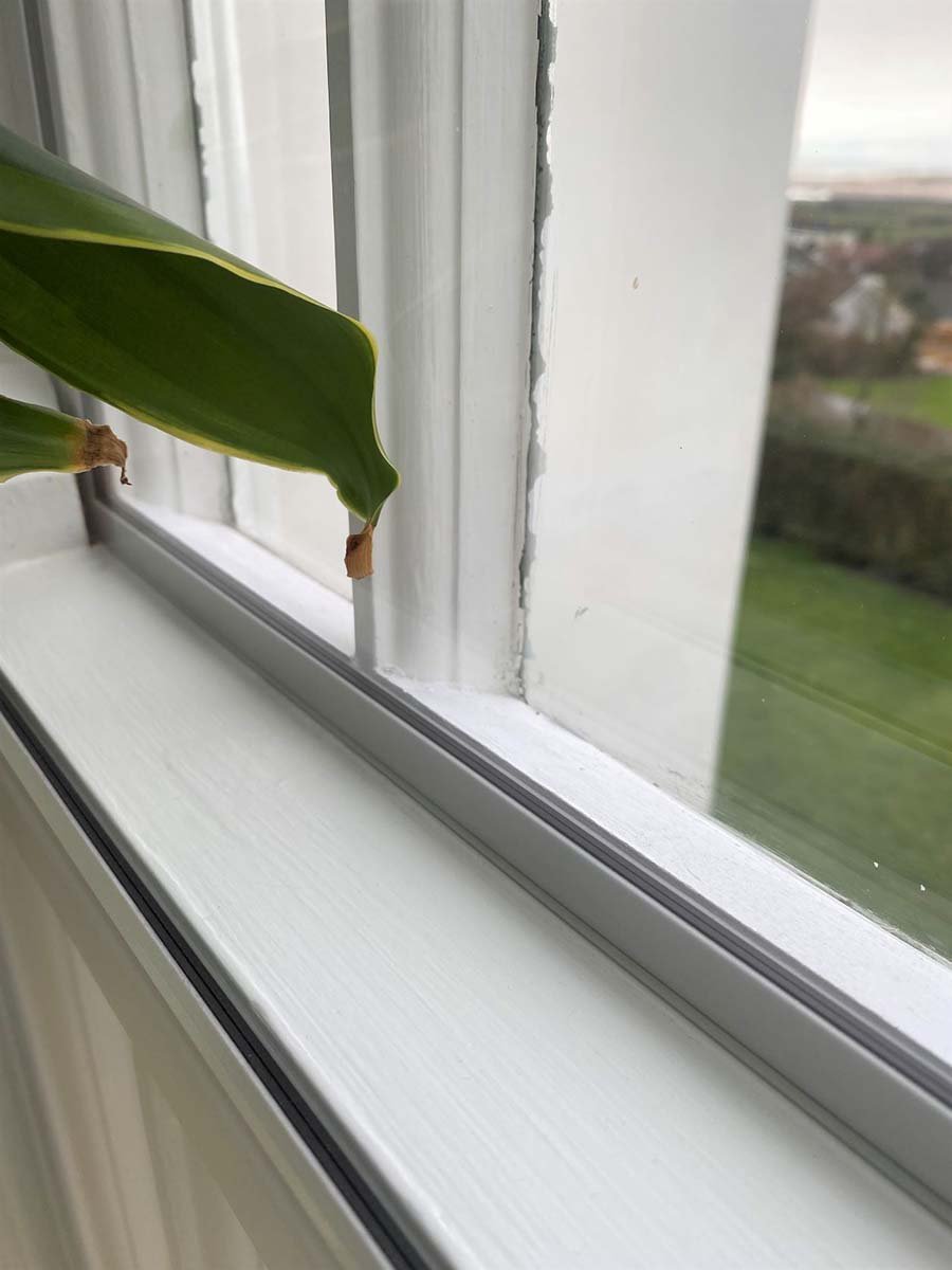 Interior view of sash window with secondary glazing fitted – virtually invisible in heritage property
