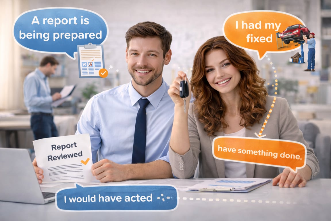 Pessoa revisando documentos em ambiente profissional.