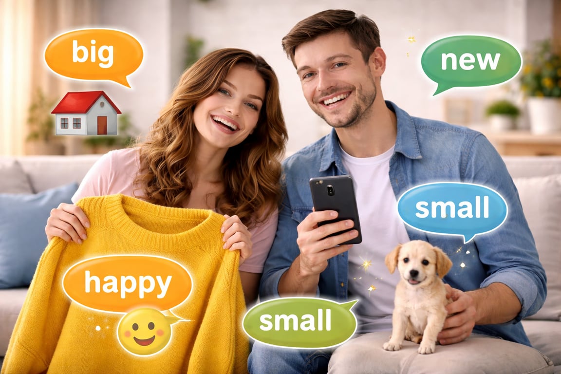 Capa do curso Basic Adjectives & Descriptions