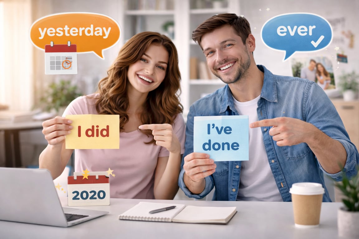 Capa do curso Present Perfect vs Simple Past