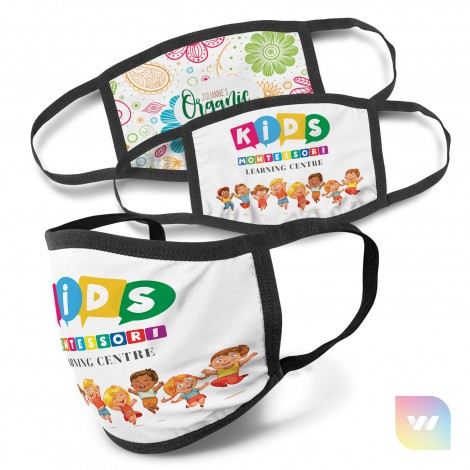 120841 - Full Colour 3-Ply Reusable Face Mask - Indent